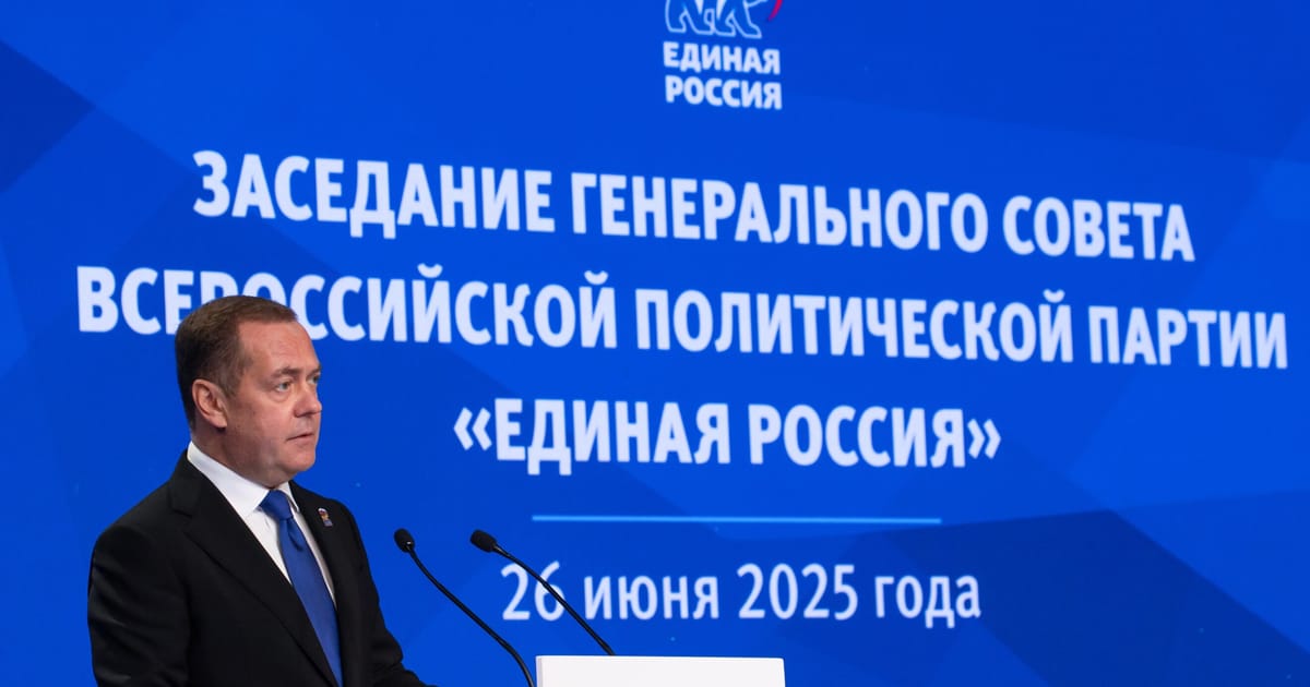 Russia’s Medvedev threatens EU ‘freaks’ over frozen asset loan plan