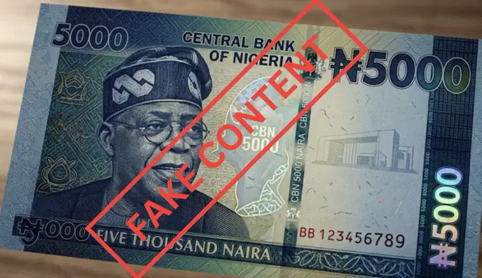 ₦5000 Tinubu note